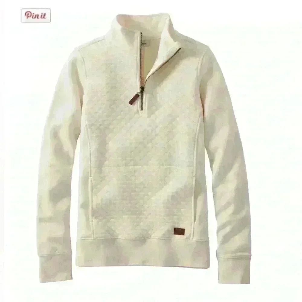 L.L.Bean Women's Quilted Quarter-Zip Pullover